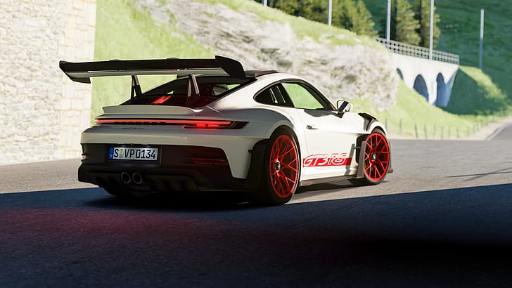 Porsche 911 gt3rs, кола, Assetto Corsa, компютърни игри, HD тапет