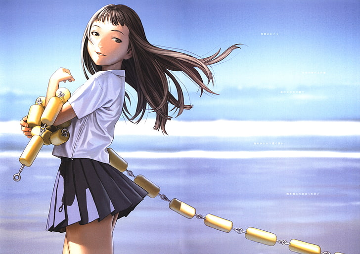 Murata Range, garotas de anime, personagens originais, HD papel de parede