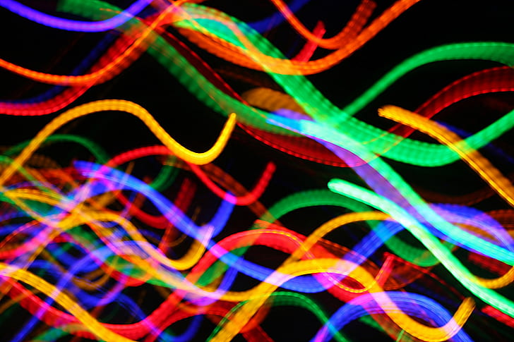 Lines lights, Best s, s, color, lights, lines, Abstract, HD wallpaper