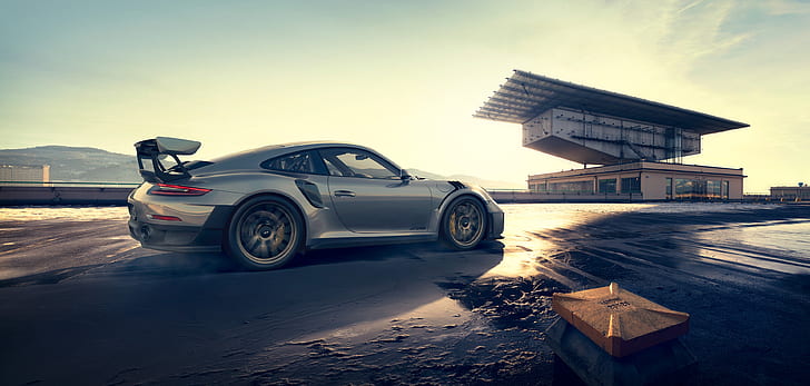 Porsche, Porsche 911 GT2 RS, Coche, Porsche 911, Porsche 911 GT2, Coche plateado, Coche deportivo, Fondo de pantalla HD