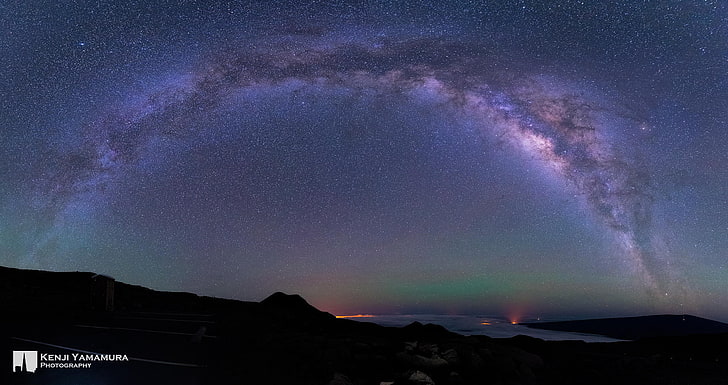 estrelas, Via Láctea, fotógrafo, Kenji Yamamura, Mauna Kea, HD papel de parede