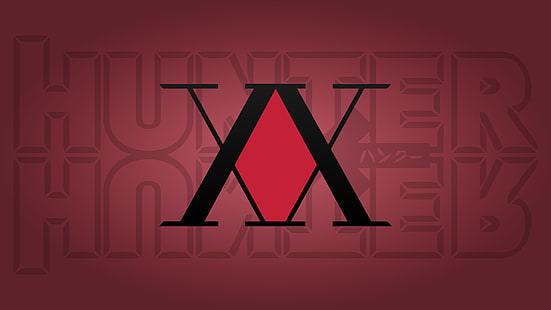 Hunter x Hunter, аниме, красный фон, красный, HD обои HD wallpaper