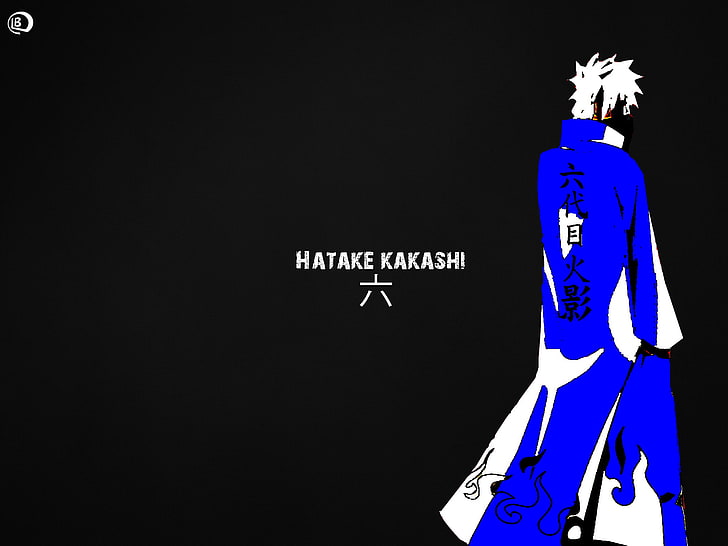robe bleue et blanche pour femme, Hatake Kakashi, Naruto Shippuuden, Hokage, anime, Fond d'écran HD