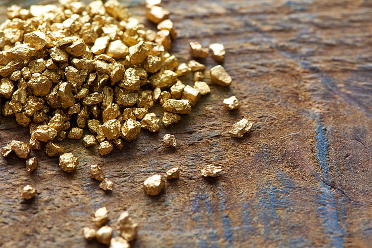 logam, emas, kayu, nugget emas, Wallpaper HD