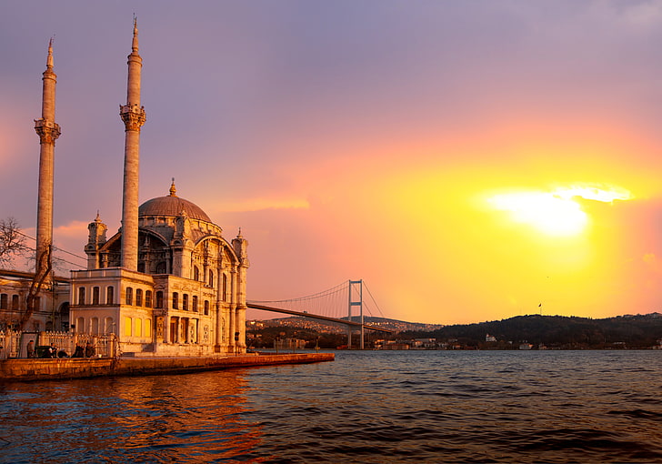 Ortakoy Mosque, istanbul Turkey, beautiful, Ortakoy Mosque, istanbul  Turkey, HD wallpaper | Wallpaperbetter