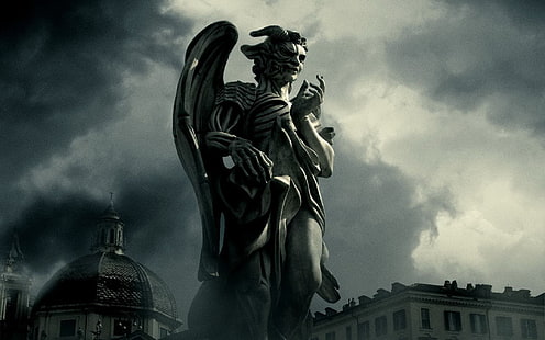 Кино, ангелы и демоны, ангелы и демоны (фильм), статуя, HD обои HD wallpaper