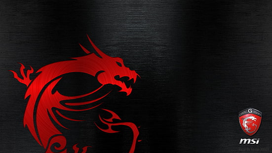 Logotipo de ilustración MSi, Dragon, Gaming, MSI, Fondo de pantalla HD HD wallpaper