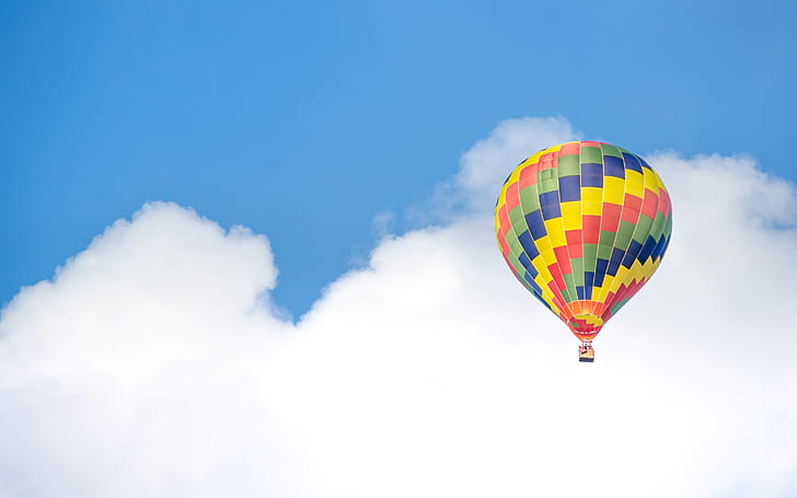 Hot Air Balloon Ride Sky Clouds, Ride, Clouds, Balloon, Air, Sky, Hot, HD wallpaper