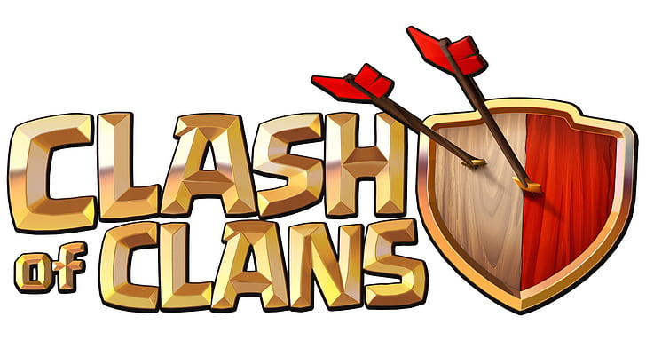Clash of Clans, лого, сблъсък на кланове, лого, HD тапет