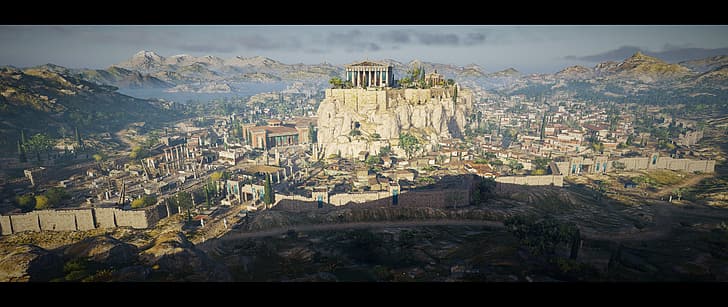 Assassin's Creed, Assassin's Creed: Одиссея, Афины, Греция, видеоигры, 4Gamers, HD обои