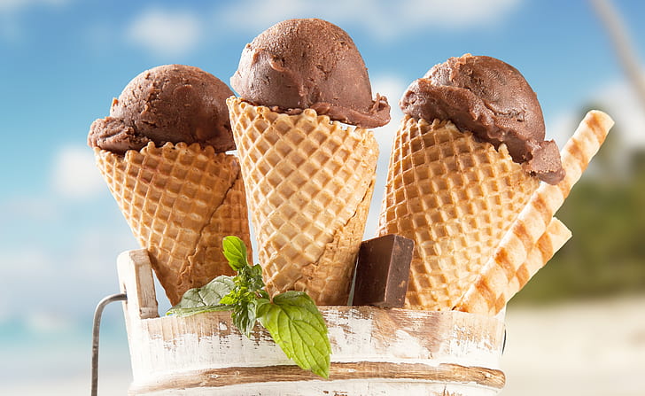 食べ物 アイスクリーム チョコレート ミント 夏 Hdデスクトップの壁紙 Wallpaperbetter