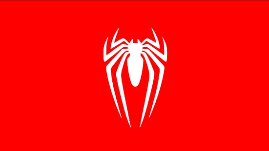 Spiderman Homecoming, Spiderman 2, niesamowity Spider-Man, Spider-Man, Spider-Man daleko od domu, koszulka Spiderman, logo, czerwony, biały, pająk, Tapety HD HD wallpaper
