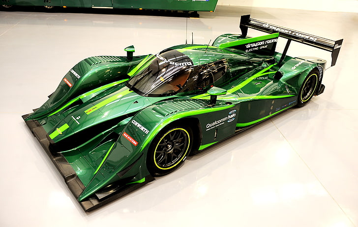 sports car, green, Lola-Drayson B12 69EV, electric cars, ecosafe, 2015 Electric Cars, HD wallpaper