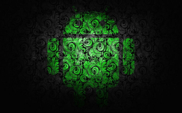 Floral Android Logo, android logo, HD wallpaper