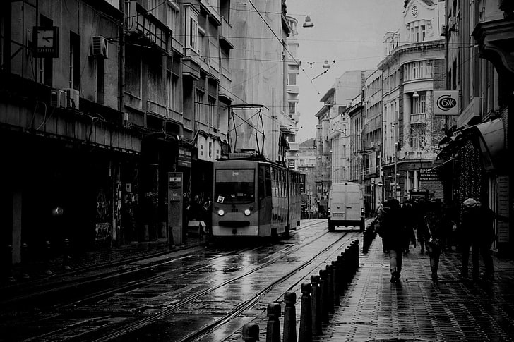 Städer, Sofia, Black & White, Bulgarien, City, HD tapet