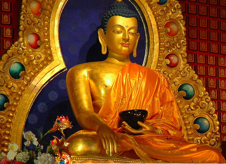 Господь Будда в Bhumisparsha, Будда цифровые обои, Бог, Господь Будда, Будда, Господь, HD обои