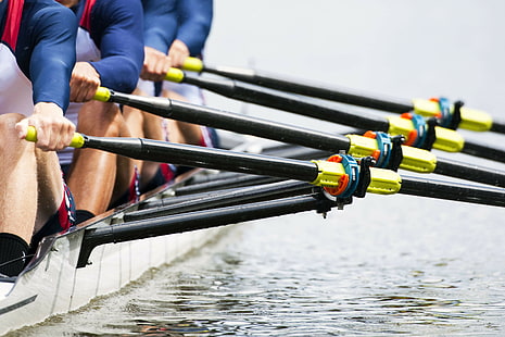 Crew Rowing, crew rowing, water, power, HD wallpaper HD wallpaper