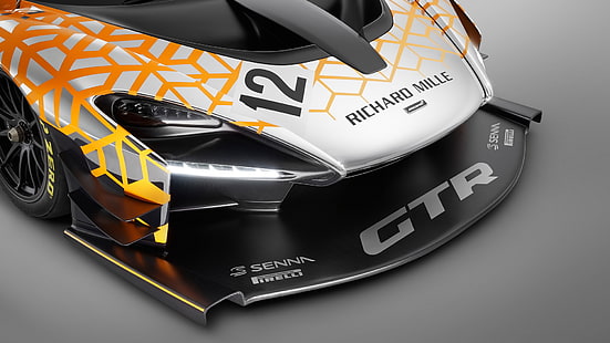 mobil, supercar, McLaren, McLaren Senna GTR, oranye, Wallpaper HD HD wallpaper