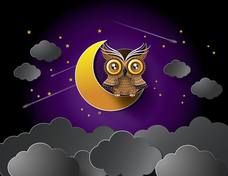 Brown Owl Illustration Hd Wallpapers Free Download Wallpaperbetter