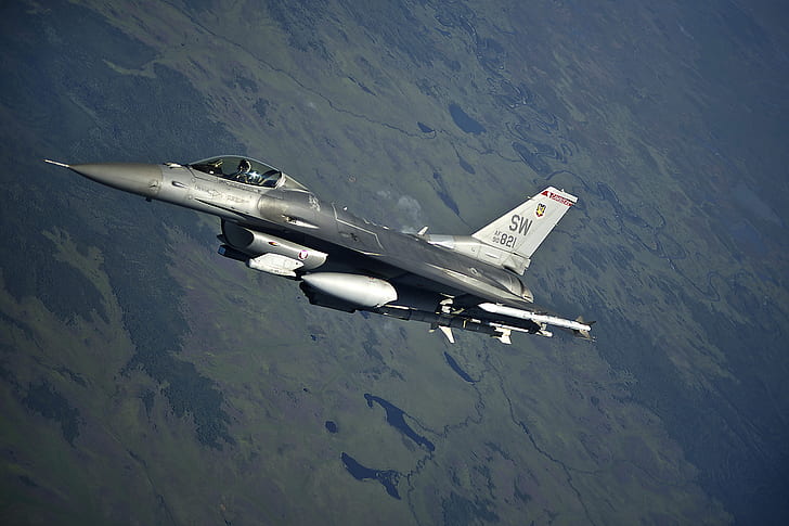 fighter, flight, F-16, Fighting Falcon, HD wallpaper