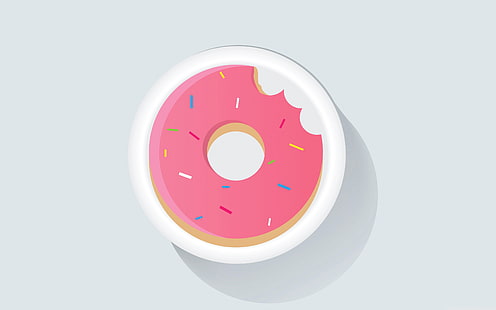 Essen, Süßigkeiten, Minimalismus, Kunstwerk, Donut, Donuts, HD-Hintergrundbild HD wallpaper