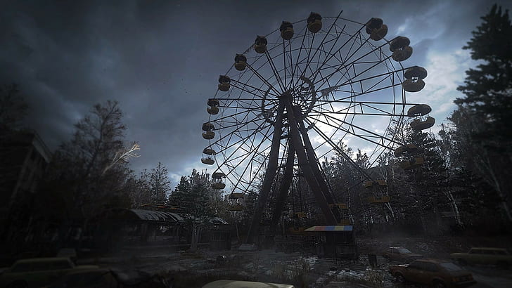 Tchernobyl, Pripyat, grande roue, Call of Duty 4: Modern Warfare, Fond d'écran HD