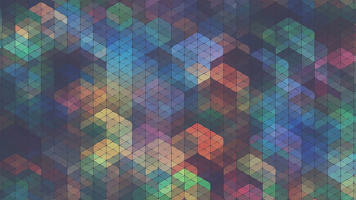 Abstract Multicolor Tiles, abstract, multicolor, patterns, simon c. page, tiles, HD wallpaper