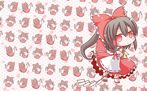 Touhou, anime girls, Hakurei Reimu, HD wallpaper HD wallpaper