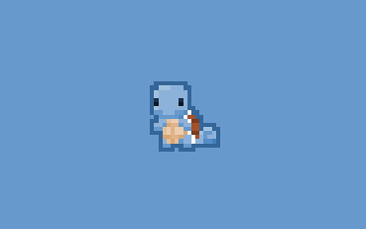 squirtle, pixel, art, illust, Tapety HD