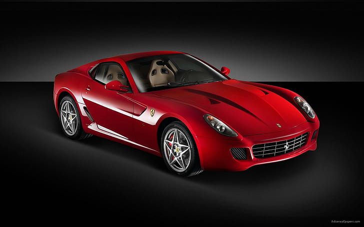 Ferrari 599 GTB, червен спортен автомобил, ферари, HD тапет