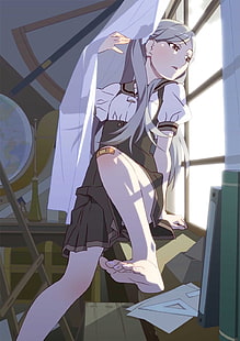 Серия Monogatari, аниме девушки, Содачи Ойкура, HD обои HD wallpaper