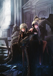 Fate Series, Fate / Stay Night, 아니메 걸스, Sakura Matou, Saber Alter, Matou Sakura, HD 배경 화면 HD wallpaper