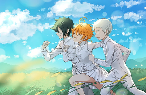 Anime, A Terra Prometida, Emma (A Terra Prometida), Norman (A Terra Prometida), Ray (A Terra Prometida), HD papel de parede HD wallpaper
