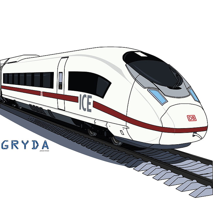 kereta api, karya seni, putih, Adobe Illustrator, menggambar, Wallpaper HD