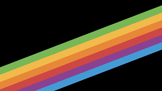 color del arco iris con fondo de pantalla negro, fondos de pantalla de iPhone X, iPhone 8, iOS11, arco iris, retina, 4k, HD, WWDC 2017, Fondo de pantalla HD HD wallpaper