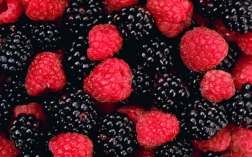 raspberries, food, berries, HD wallpaper HD wallpaper
