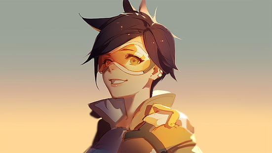 Overwatch, postacie z gier wideo, Tracer (Overwatch), Tapety HD HD wallpaper