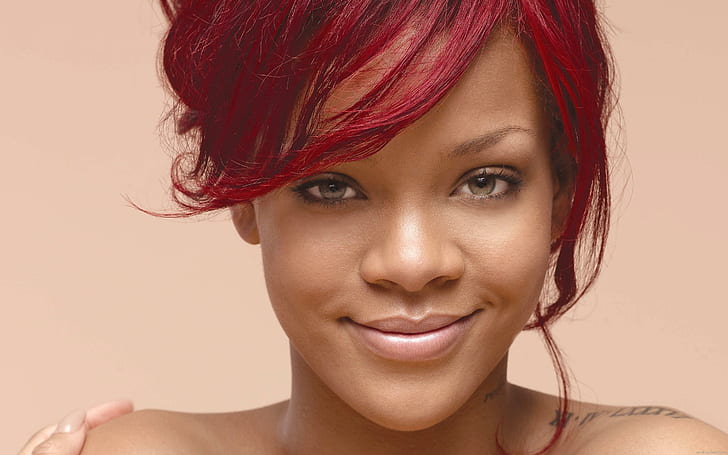 Rihanna Red hair, celebrity, singer, rihanna, red, HD wallpaper