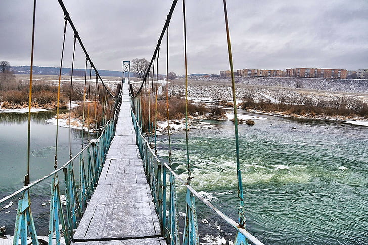 Кондрово, Россия, мост, HD обои
