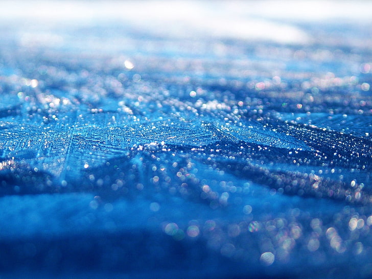 superficie, azul, gotas, rocío, humedad, Fondo de pantalla HD