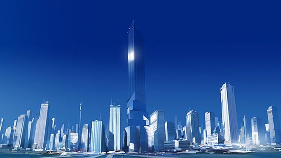 miasto, Mirror's Edge, gry wideo, Tapety HD HD wallpaper