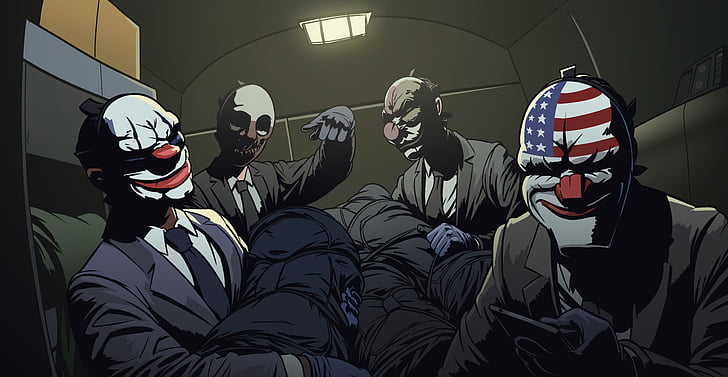 Payday, Payday 2, Chains (Payday), Dallas (Payday), Hoxton (Payday), Wolf (Payday), Sfondo HD