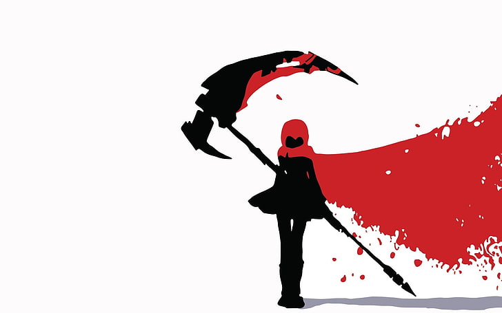 woman holding weapon digital wallpaper, Ruby Rose (character), Rooster Teeth, RWBY, HD wallpaper