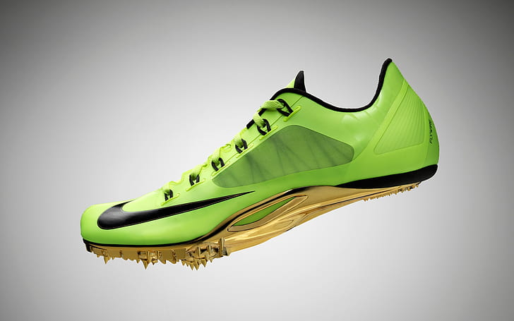 Nike Flywire Sepatu, hijau, kuning, dan hitam, flywire, nike, sepatu nike, flyknit, Wallpaper HD