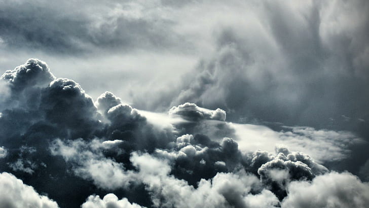 영광스러운 구름 위에서, 형성, 위, 어두운, 구름, 자연과 풍경, HD 배경 화면