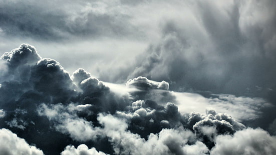 เมฆอันรุ่งโรจน์จากเบื้องบนการก่อตัวเหนือความมืดเมฆธรรมชาติและทิวทัศน์, วอลล์เปเปอร์ HD HD wallpaper