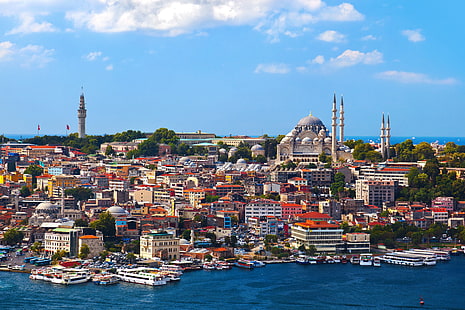 مدن ، اسطنبول ، بناء ، مدينة ، منزل ، مسجد ، تركيا، خلفية HD HD wallpaper