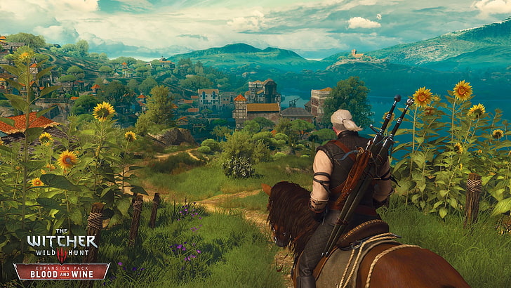 Wallpaper The Witcher III Wild Hunt, The Witcher, The Witcher 3: Wild Hunt, Geralt of Rivia, darah dan anggur, DLC, video game, Wallpaper HD
