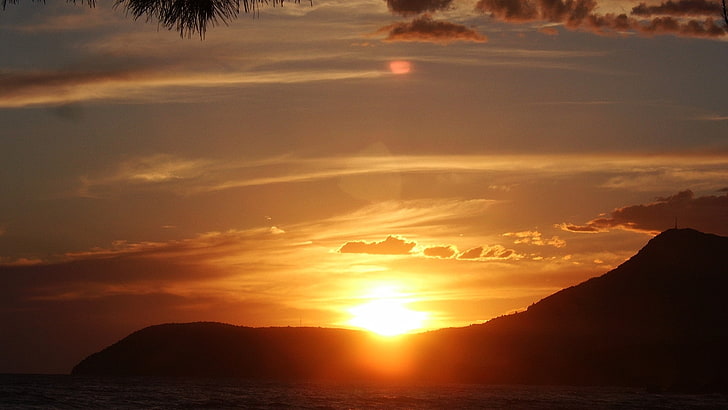 zachód słońca, światło słoneczne, niebo, Tapety HD