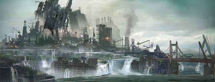 Nier: Automata, landscape, cityscape, ruins, NieR, HD wallpaper HD wallpaper